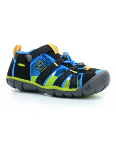 Keen Seacamp II Black/brilliant blue K (CNX) barefoot sandály