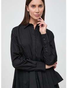 Košile Pinko černá barva, relaxed, s klasickým límcem, 102090.A19U