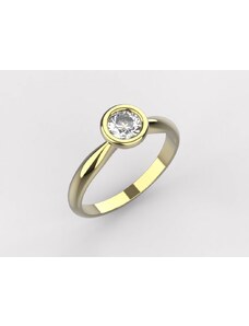 Linger Zlatý zásnubní prsten 386