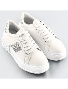 Mix Feel Bílé tenisky sneakers s vysokou podrážkou (AD-576)