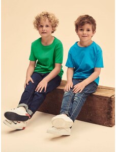 Green children's t-shirt in combed cotton Fruit of the Loom