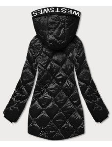S'WEST Černá dámská bunda s ozdobnou lemovkou (B8113-1)