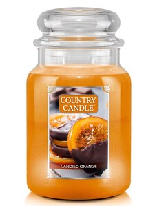 Country Candle Vonná Svíčka Candied Orange (sójový vosk), 652 g