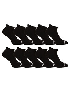 10PACK ponožky Nedeto nízké černé (10NDTPN001-brand)