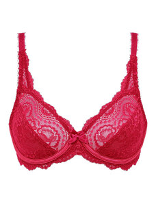 Dámská podprsenka s kosticemi PLAYTEX FLOWER ELEGANCE - UNDERWIRE BRA - PLAYTEX - tmavě červená