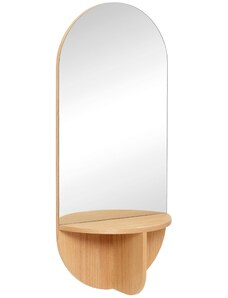 Dubové závěsné zrcadlo Hübsch Nomad 120 x 55 cm