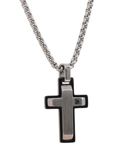 Daniel Dawson Pánský ocelový náhrdelník Marc Black, kříž, chirurgická ocel