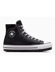 Kožené trapery Converse Chuck Taylor All Star City Trek černá barva, A04480C