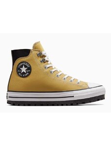 Kožené kecky Converse Chuck Taylor All Star City Trek pánské, žlutá barva, A04482C