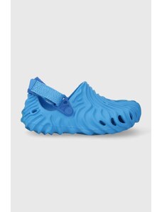 Dětské pantofle Crocs Salehe Bembury x The Pollex Clog modrá barva