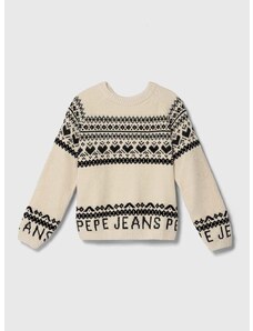 Dětský svetr Pepe Jeans béžová barva