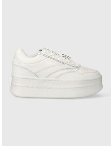 Kožené sneakers boty Karl Lagerfeld KOBO III KC bílá barva, KL65020