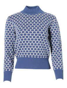 Polka Dots - modrý pletený svetr s puntíky z bio bavlny Circus