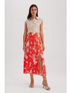 DEFACTO A Cut Flower Normal Waist Midi Skirt