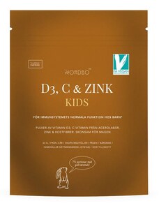 Nordbo Vitamin D3, C & Zink Kids 75 g