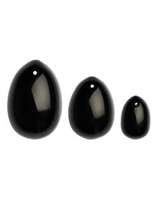 La Gemmes - Yoni Egg Set Black Obsidian L-M-S