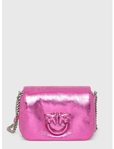 Kožená kabelka Pinko fialová barva, 101584.A0F8
