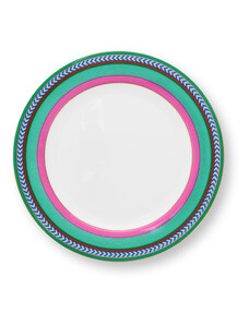 Pip Studio Pip Chique Stripes talíř ∅23cm, růžovo-zelený