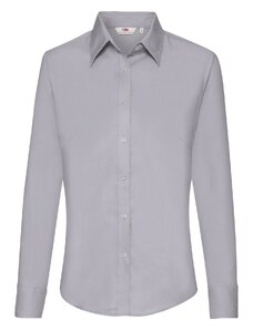 Grey lady-fit shirt Oxford Fruit Of The Loom