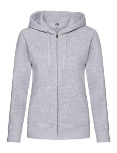 Gray hoodie zipped Fruit Of The Loom