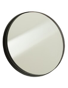 Černé kovové závěsné zrcadlo J-line Codra 50 cm
