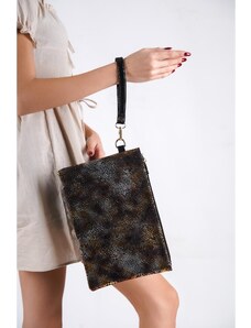 Capone Outfitters Clutch - Black - Tie-dye print