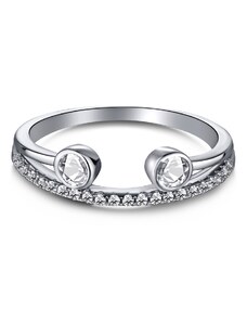 Stříbrný prsten se zirkony - Meucci SYR031