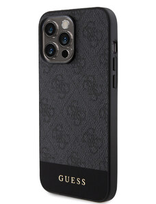Ochranný kryt na iPhone 15 Pro MAX - Guess, 4G Stripe MagSafe Black
