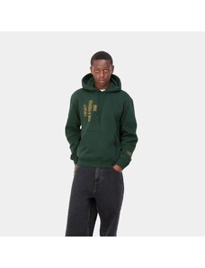 Carhartt WIP Hooded Signature Sweat Discovery Green I032164_1N9_XX