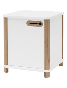 Bílý lakovaný noční stolek RAGABA ASHME 42 x 42 cm