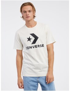 Krémové unisex tričko Converse Go-To Star Chevron - Pánské