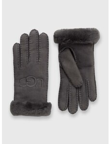 Semišové rukavice UGG dámské, šedá barva