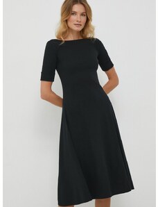 Šaty Lauren Ralph Lauren černá barva, midi, 250863913001