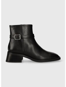 Kožené kotníkové boty Vagabond Shoemakers BLANCA dámské, černá barva, na plochém podpatku, 5617.301.20