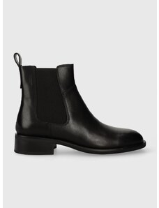Kožené kotníkové boty Vagabond Shoemakers SHEILA dámské, černá barva, na plochém podpatku, 5635.201.20