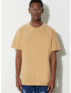 Bavlněné tričko KSUBI béžová barva, s potiskem