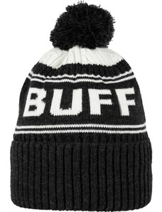 ČERNO-BÍLÁ ČEPICE S BAMBULÍ BUFF HIDO KNITTED HAT BEANIE Černá