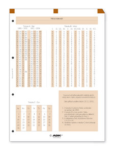 Formulář Věčný kalendář A4 (1 list)