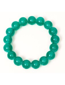 Yups Bracelet of pearls on an elastic band green