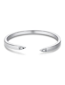 Nastavitelný stříbrný prsten se zirkony - Meucci SYR038