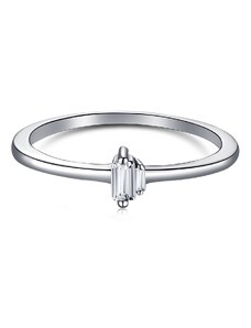 Stříbrný prsten se obdélníkovými zirkony - Meucci SYR040