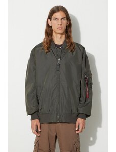 Bomber bunda Alpha Industries zelená barva, přechodná