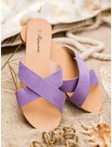 Primavera Pohodlné ploché sandály fialové