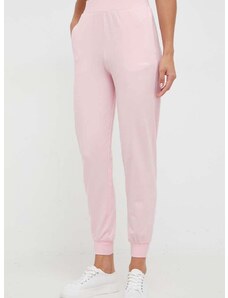 Kalhoty HUGO růžová barva, 50490578