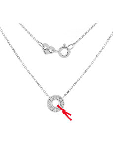 LOOA Zlatý náhrdelník s diamantovým kroužkem Karma 0,088 ct