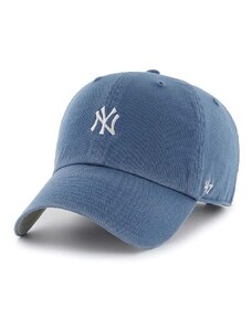 47 brand Bavlněná baseballová čepice 47brand MLB New York Yankees s aplikací, B-BSRNR17GWS-TB