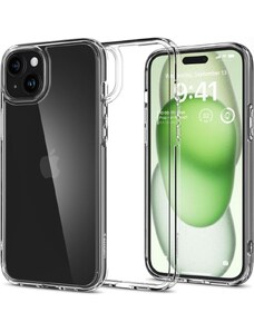 Ochranný kryt na iPhone 15 PLUS - Spigen, Ultra Hybrid Crystal Clear