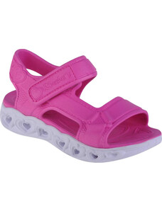 RŮŽOVÉ DÍVČÍ SANDÁLY SKECHERS HEART LIGHTS SANDAL - ALWAYS FLASHY Tmavě růžová