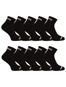 10PACK ponožky Nedeto kotníkové černé
