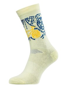 Unisex bikové ponožky Silvini Avella žlutá/modrá